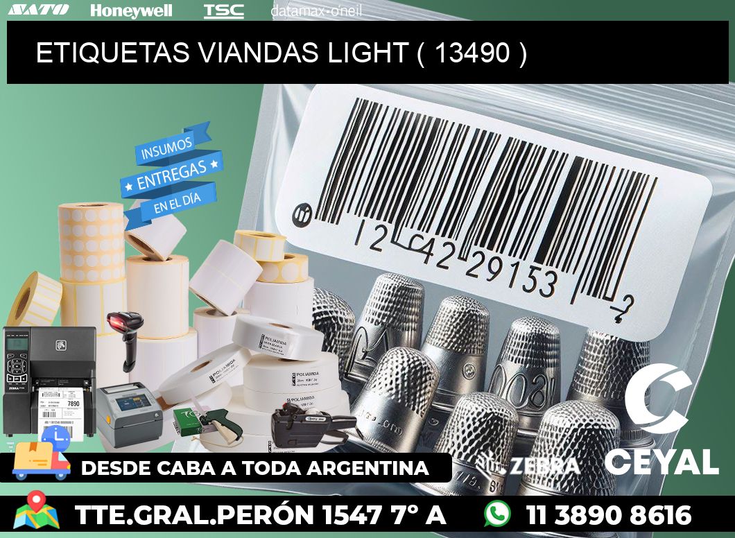 ETIQUETAS VIANDAS LIGHT ( 13490 )