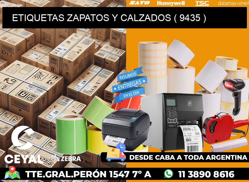 ETIQUETAS ZAPATOS Y CALZADOS ( 9435 )