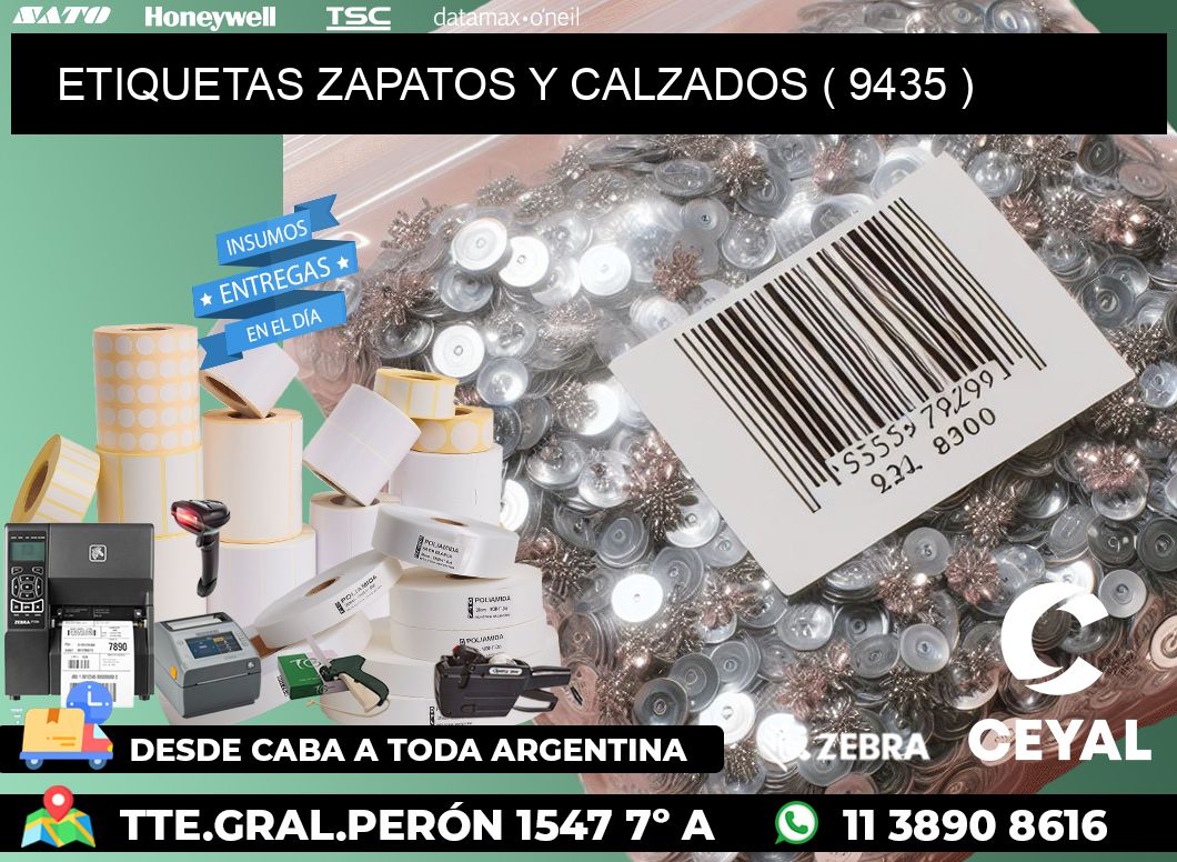 ETIQUETAS ZAPATOS Y CALZADOS ( 9435 )