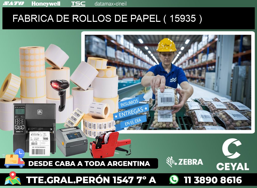 FABRICA DE ROLLOS DE PAPEL ( 15935 )