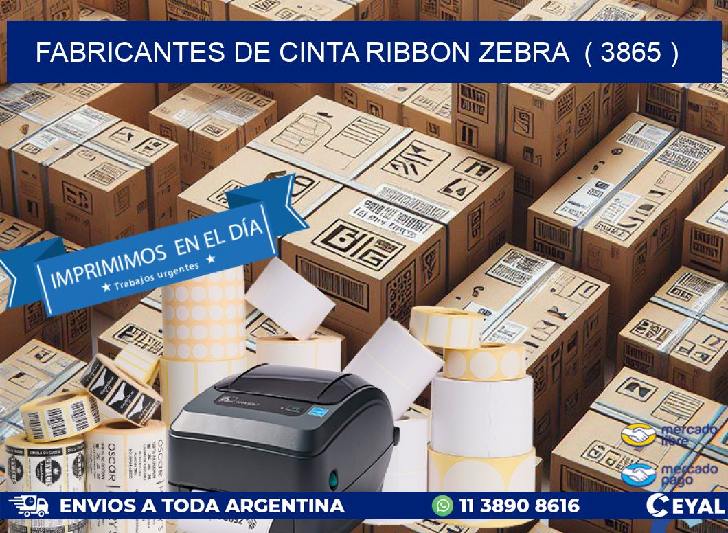 FABRICANTES DE CINTA RIBBON ZEBRA  ( 3865 )