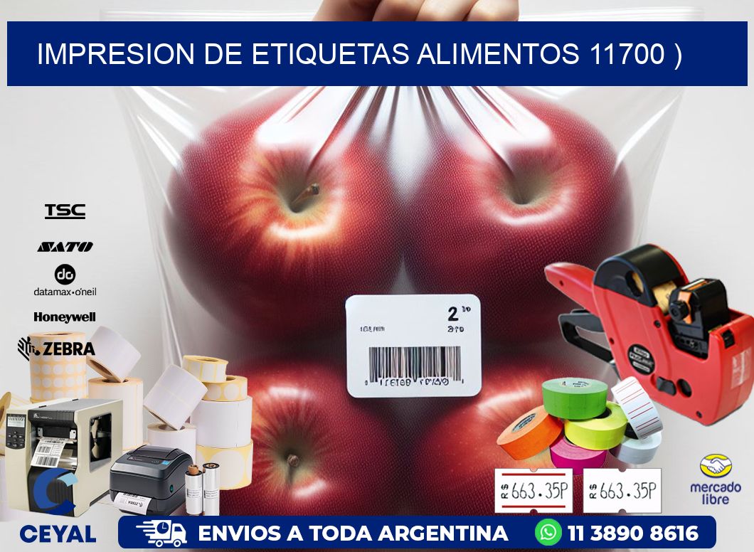 IMPRESION DE ETIQUETAS ALIMENTOS 11700 )