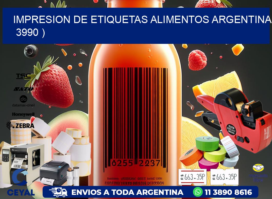 IMPRESION DE ETIQUETAS ALIMENTOS ARGENTINA   3990 )