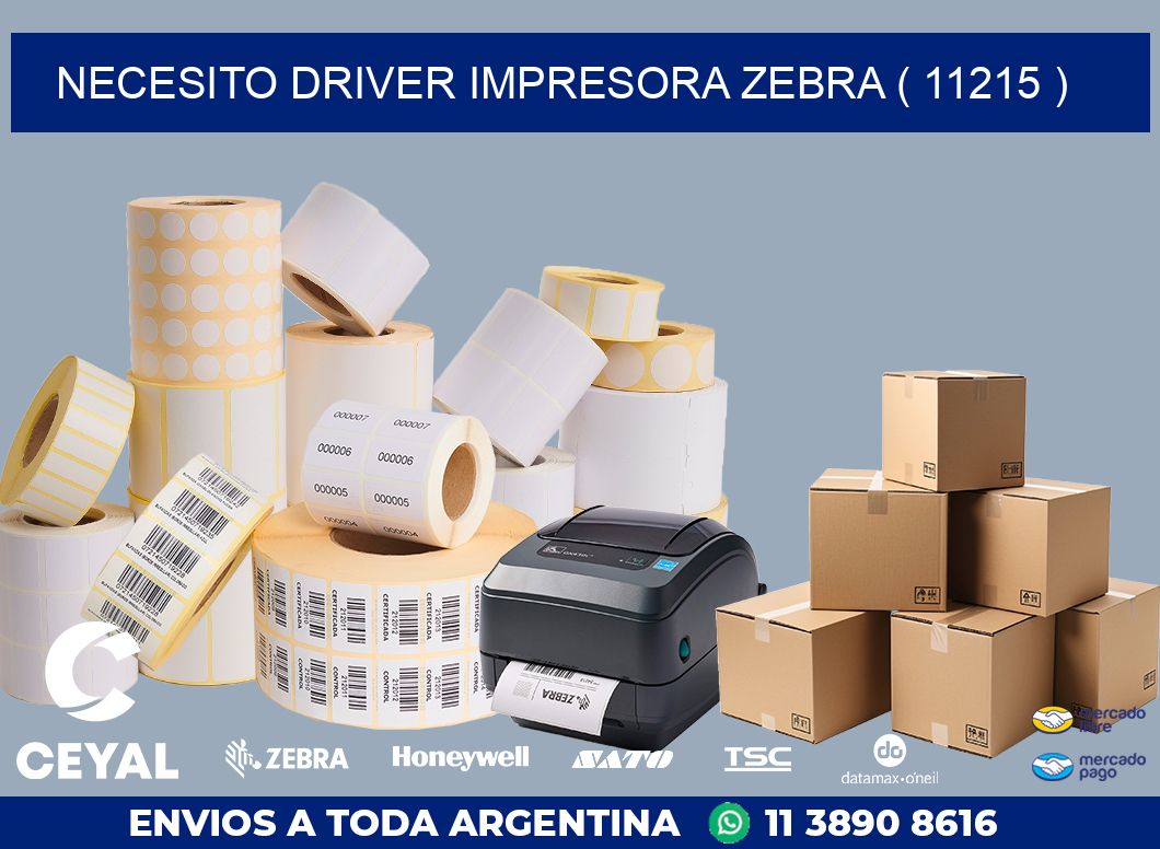 NECESITO DRIVER IMPRESORA ZEBRA ( 11215 )