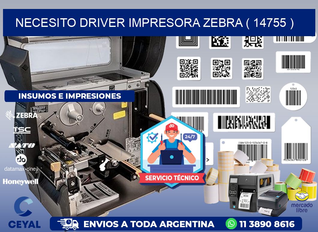 NECESITO DRIVER IMPRESORA ZEBRA ( 14755 )