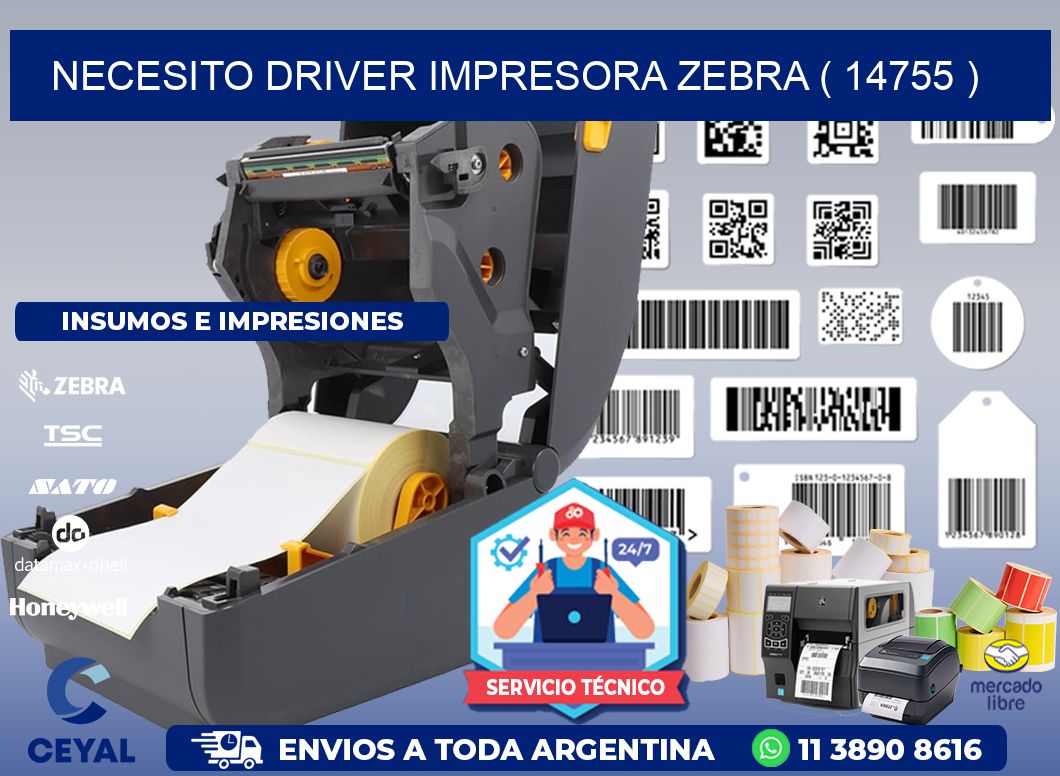 NECESITO DRIVER IMPRESORA ZEBRA ( 14755 )