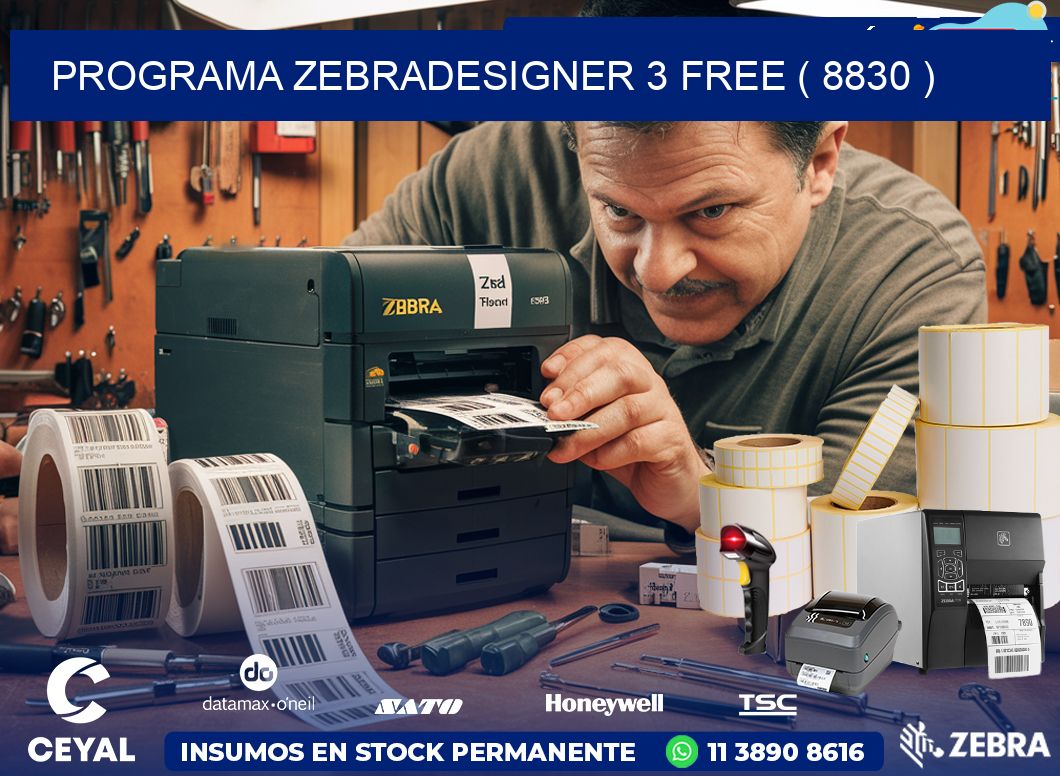 PROGRAMA ZEBRADESIGNER 3 FREE ( 8830 )