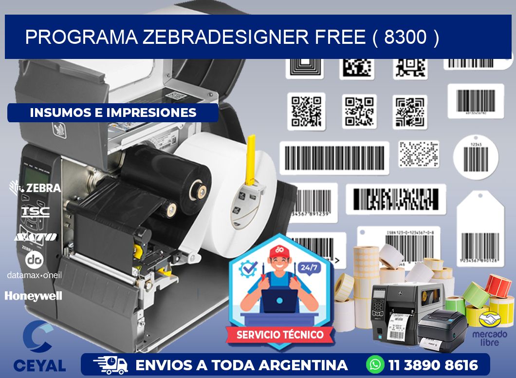 PROGRAMA ZEBRADESIGNER FREE ( 8300 )