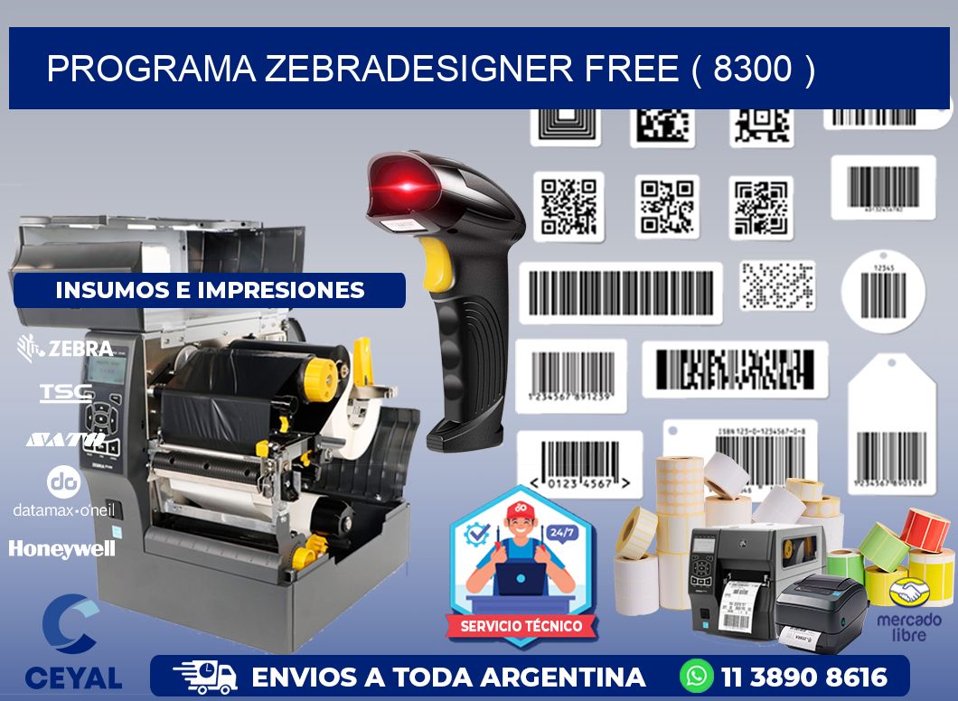 PROGRAMA ZEBRADESIGNER FREE ( 8300 )