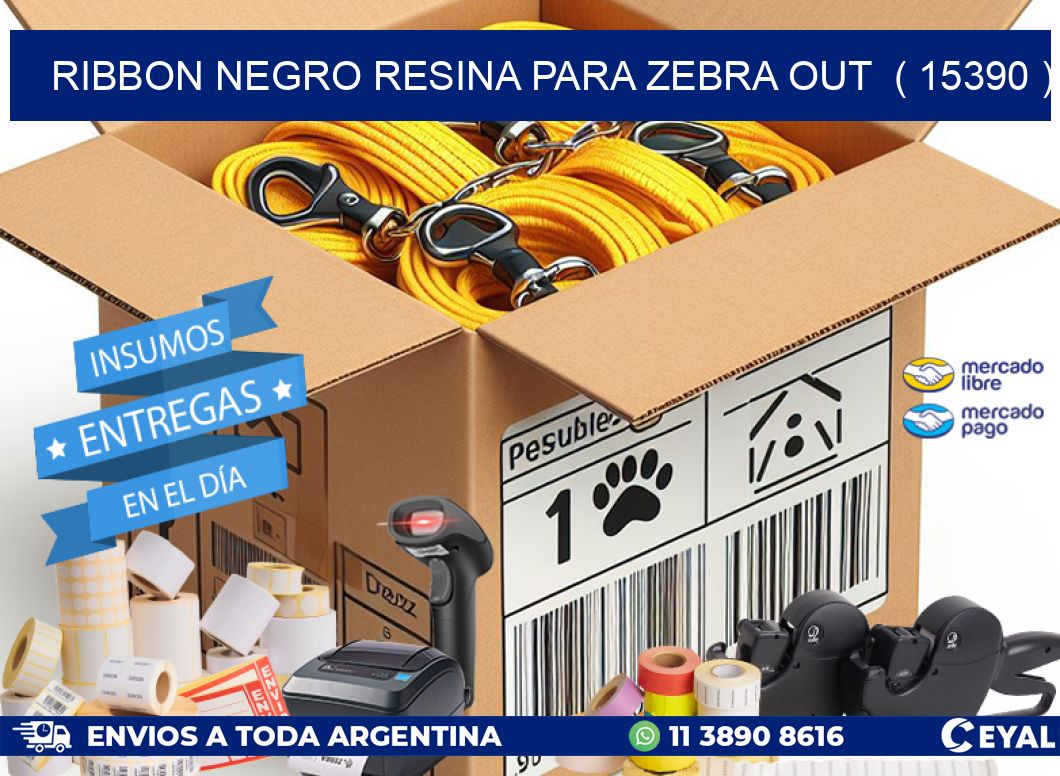 RIBBON NEGRO RESINA PARA ZEBRA OUT  ( 15390 )