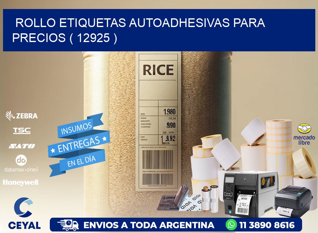 ROLLO ETIQUETAS AUTOADHESIVAS PARA PRECIOS ( 12925 )