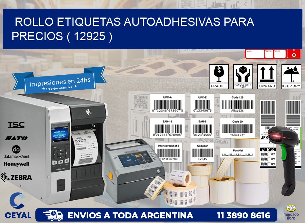 ROLLO ETIQUETAS AUTOADHESIVAS PARA PRECIOS ( 12925 )