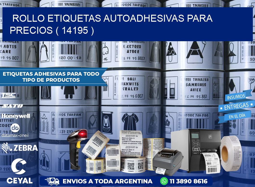 ROLLO ETIQUETAS AUTOADHESIVAS PARA PRECIOS ( 14195 )