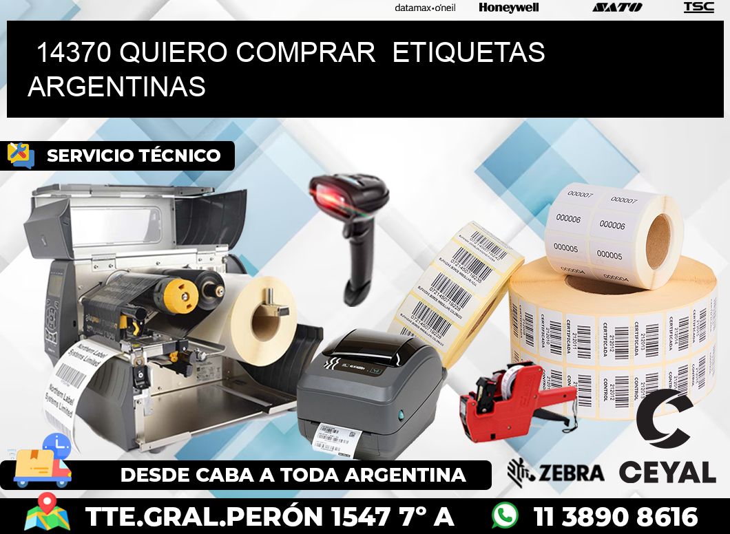 14370 QUIERO COMPRAR  ETIQUETAS ARGENTINAS