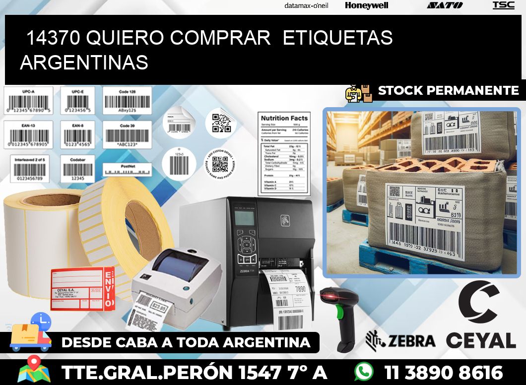 14370 QUIERO COMPRAR  ETIQUETAS ARGENTINAS