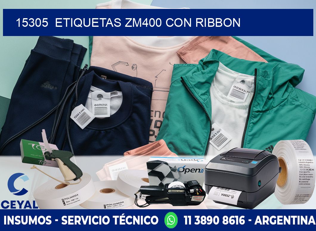 15305  ETIQUETAS ZM400 CON RIBBON