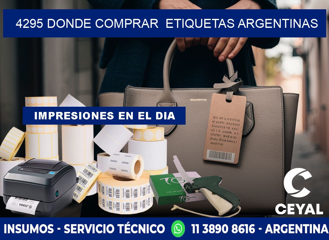 4295 DONDE COMPRAR  ETIQUETAS ARGENTINAS