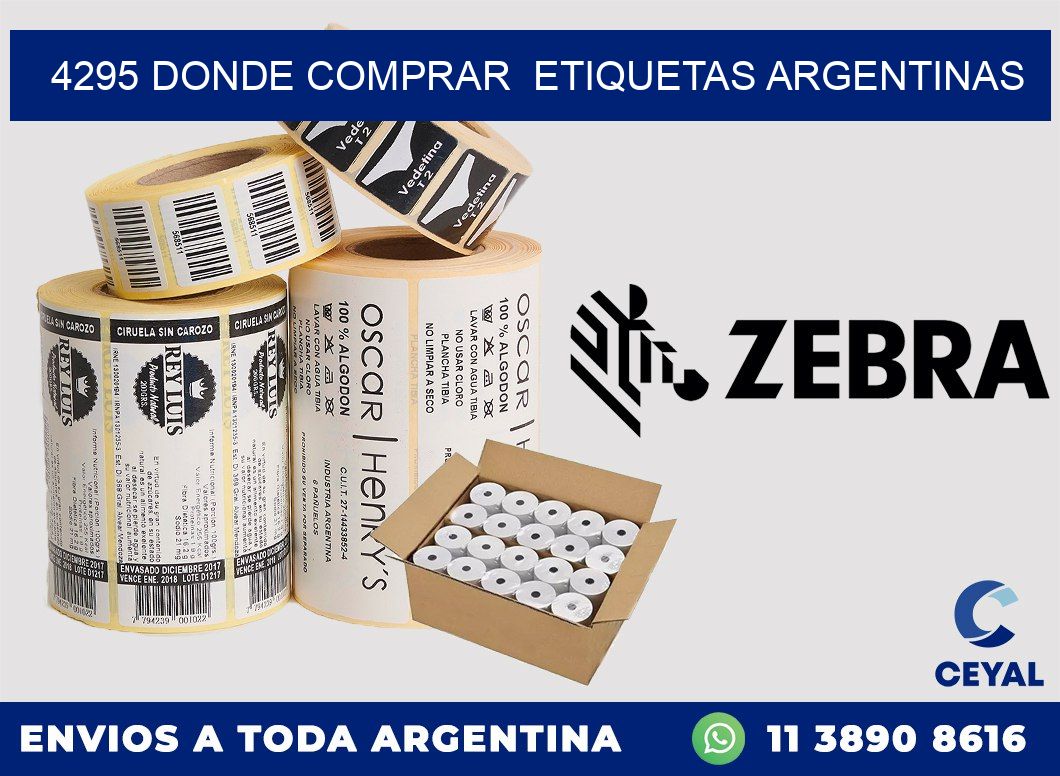 4295 DONDE COMPRAR  ETIQUETAS ARGENTINAS