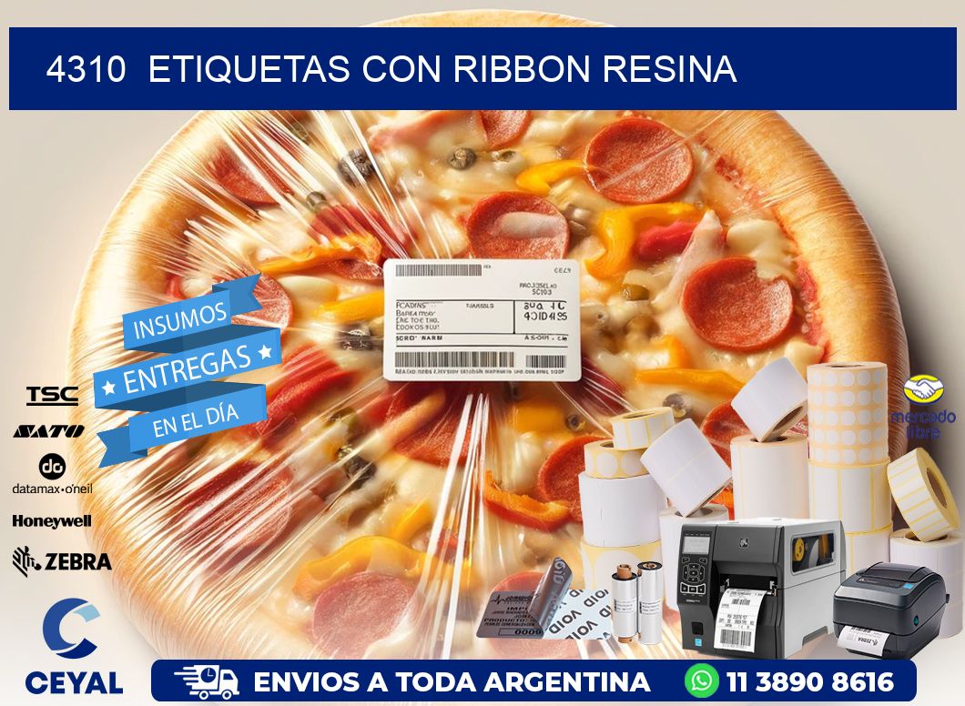 4310  ETIQUETAS CON RIBBON RESINA