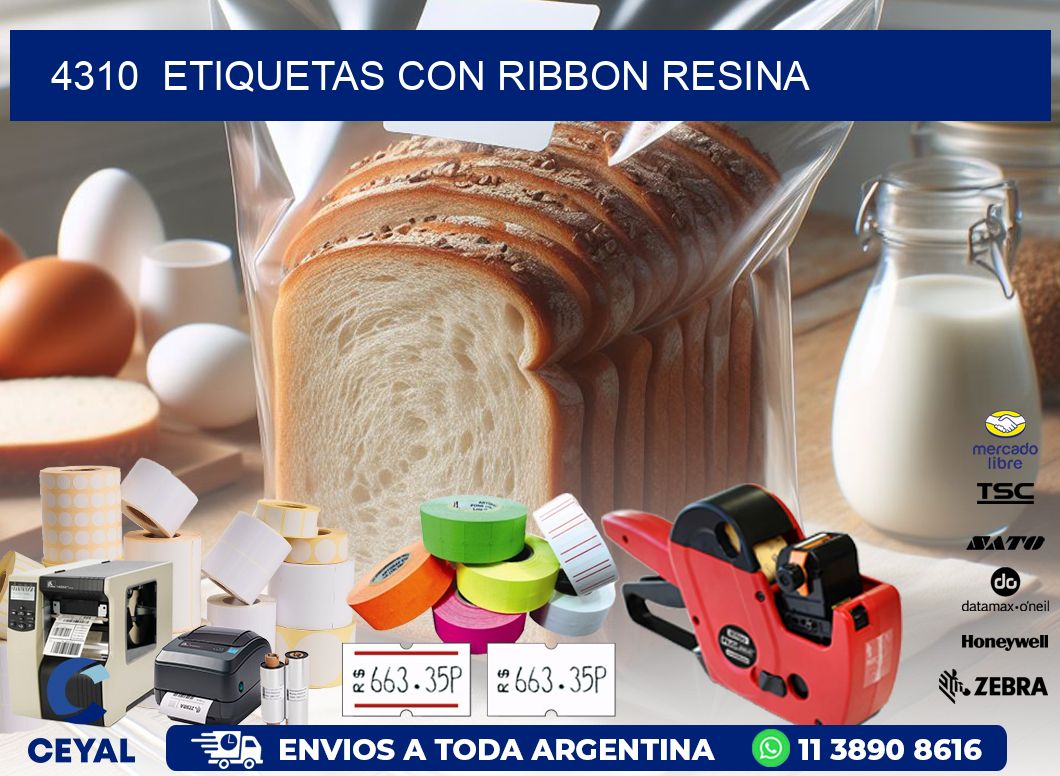 4310  ETIQUETAS CON RIBBON RESINA