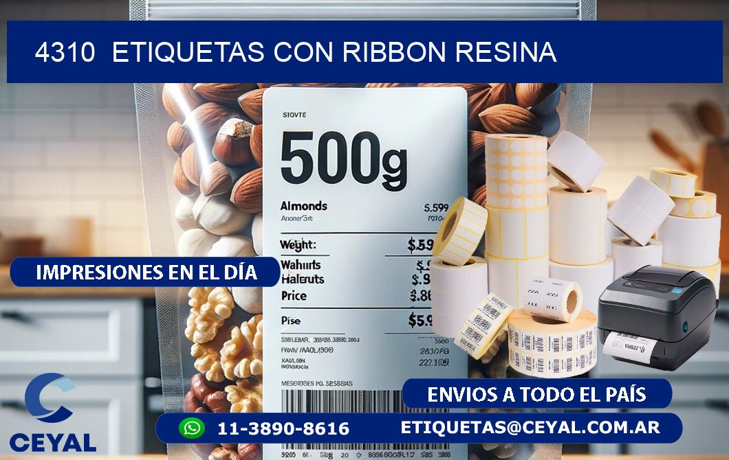 4310  ETIQUETAS CON RIBBON RESINA