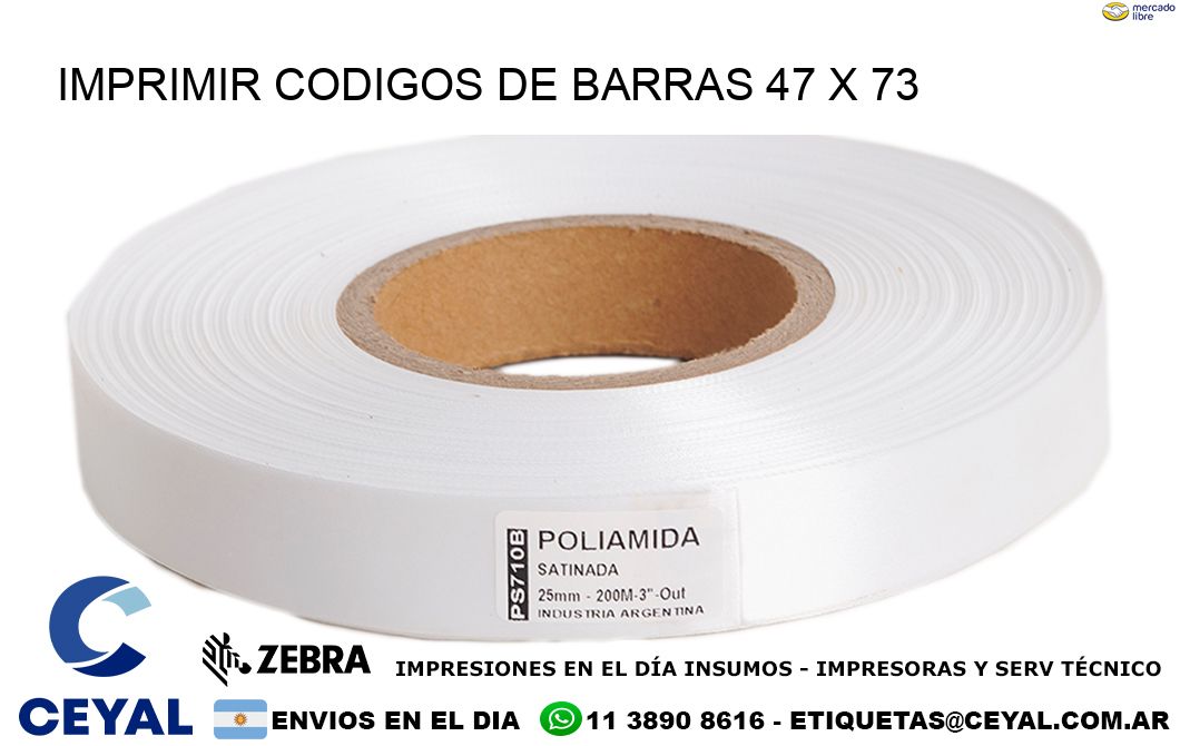 IMPRIMIR CODIGOS DE BARRAS 47 x 73