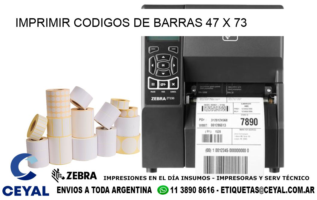 IMPRIMIR CODIGOS DE BARRAS 47 x 73