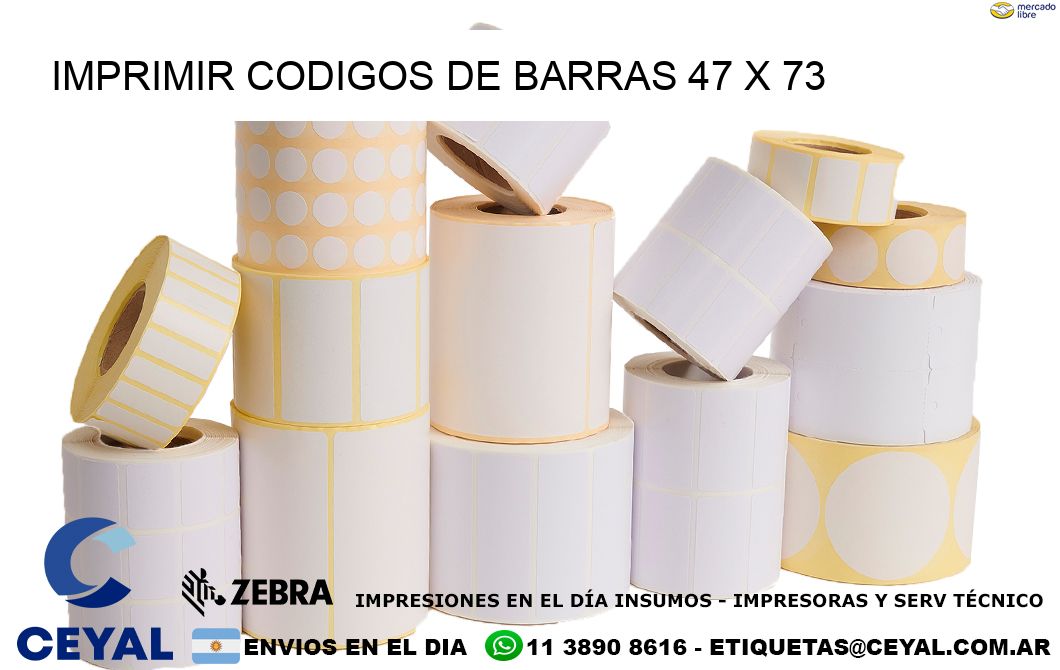 IMPRIMIR CODIGOS DE BARRAS 47 x 73