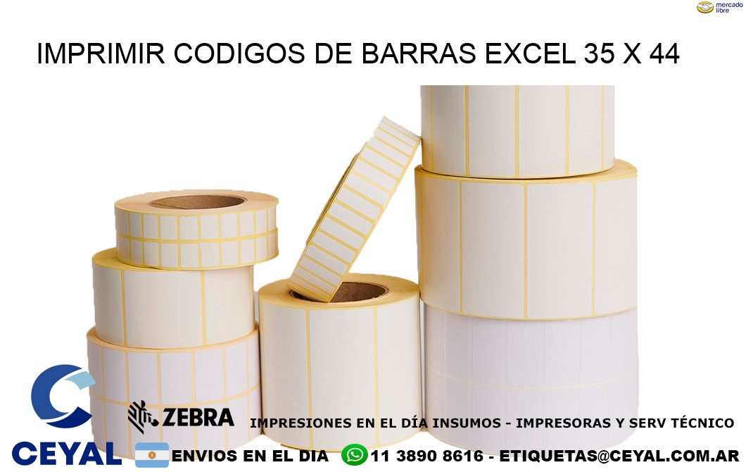 IMPRIMIR CODIGOS DE BARRAS EXCEL 35 x 44