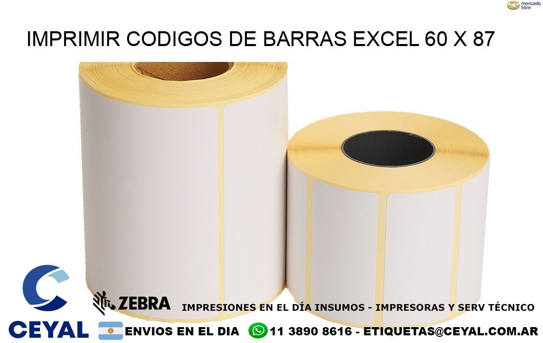 IMPRIMIR CODIGOS DE BARRAS EXCEL 60 x 87