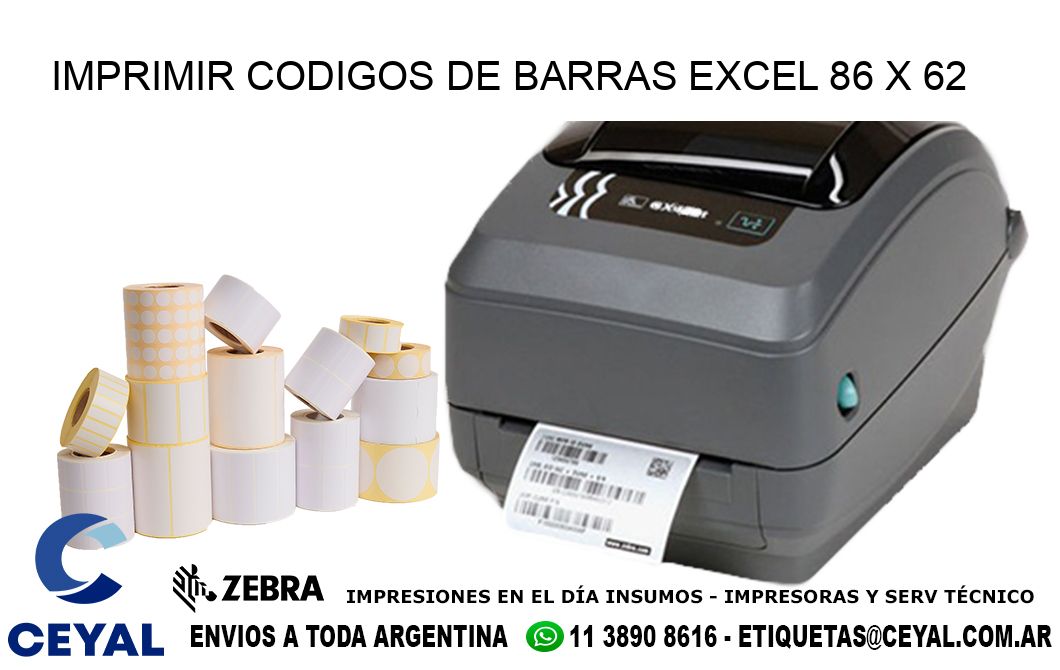 IMPRIMIR CODIGOS DE BARRAS EXCEL 86 x 62