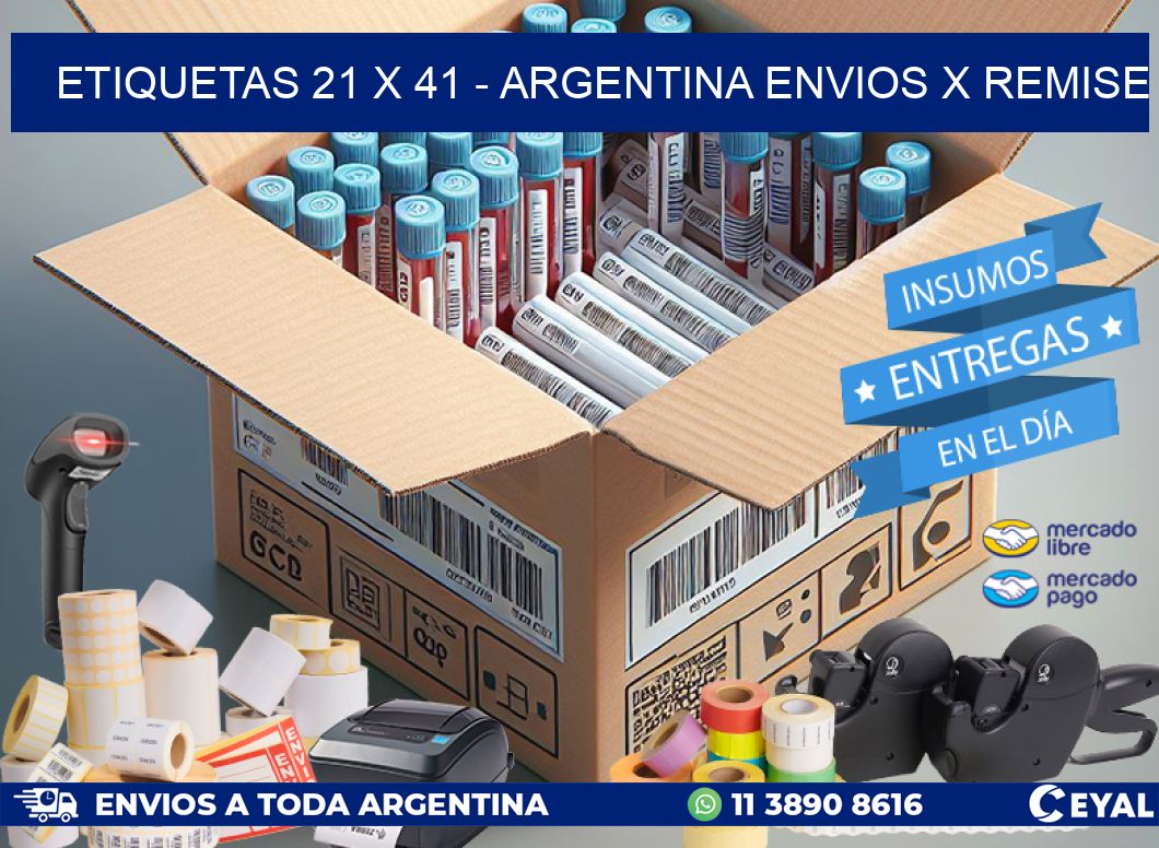 ETIQUETAS 21 x 41 - ARGENTINA ENVIOS X REMISE