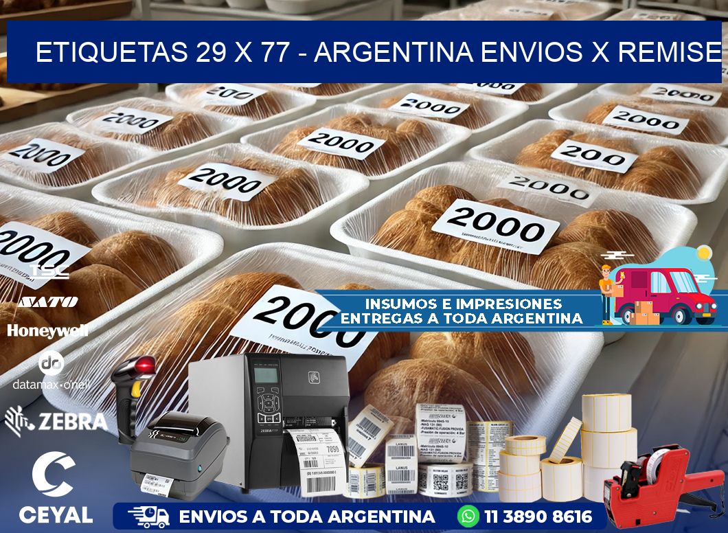 ETIQUETAS 29 x 77 - ARGENTINA ENVIOS X REMISE