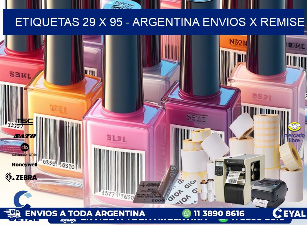 ETIQUETAS 29 x 95 – ARGENTINA ENVIOS X REMISE