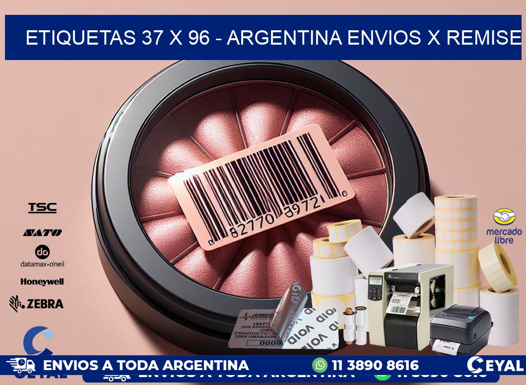 ETIQUETAS 37 x 96 – ARGENTINA ENVIOS X REMISE