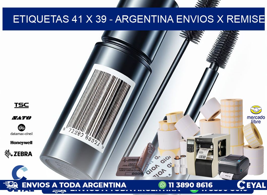 ETIQUETAS 41 x 39 – ARGENTINA ENVIOS X REMISE