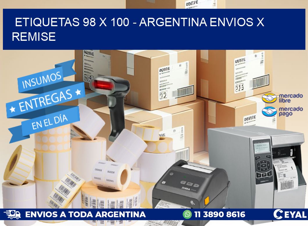 ETIQUETAS 98 x 100 – ARGENTINA ENVIOS X REMISE