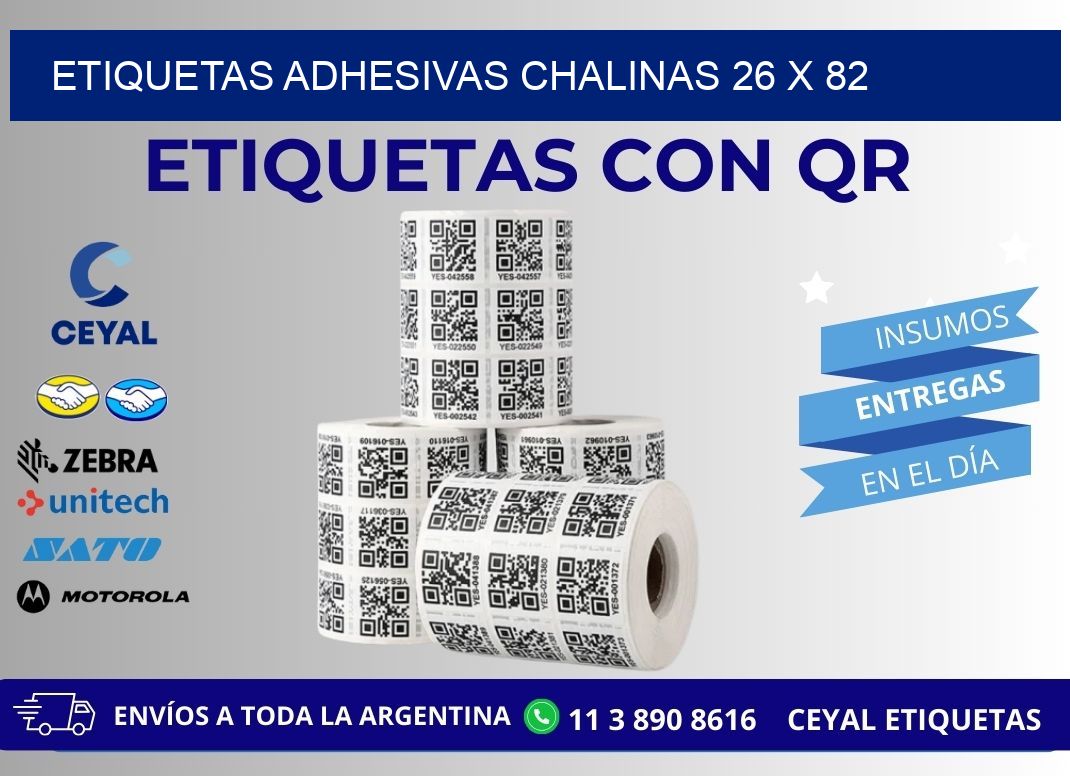 ETIQUETAS ADHESIVAS CHALINAS 26 x 82