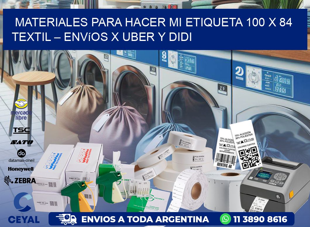 Materiales para hacer mi Etiqueta 100 x 84 textil – Envíos x Uber y DiDi