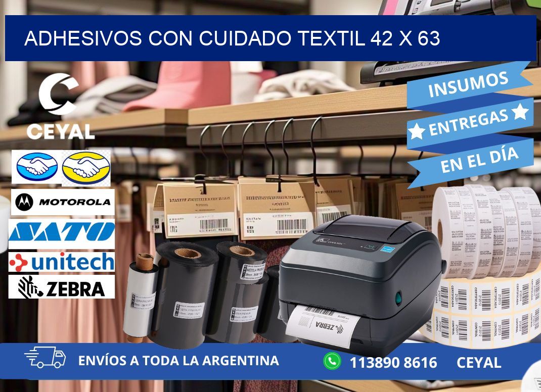 ADHESIVOS CON CUIDADO TEXTIL 42 x 63