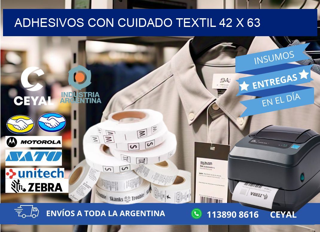 ADHESIVOS CON CUIDADO TEXTIL 42 x 63