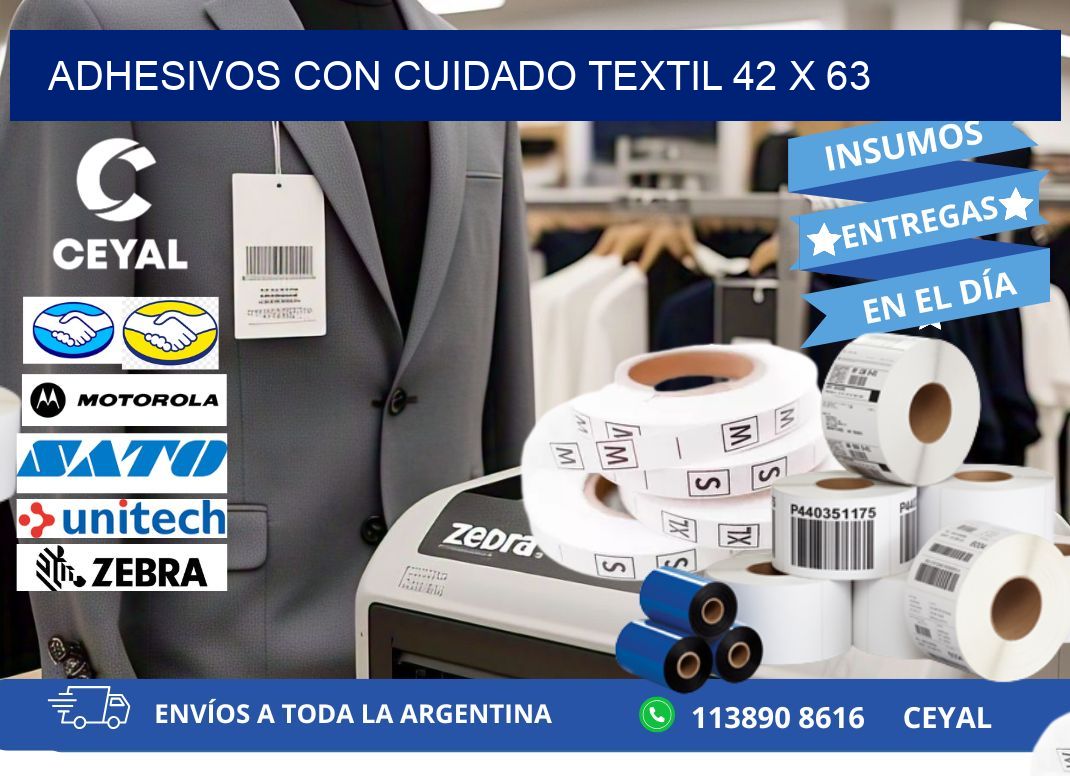 ADHESIVOS CON CUIDADO TEXTIL 42 x 63