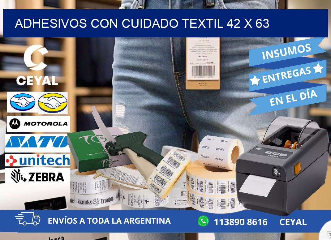 ADHESIVOS CON CUIDADO TEXTIL 42 x 63