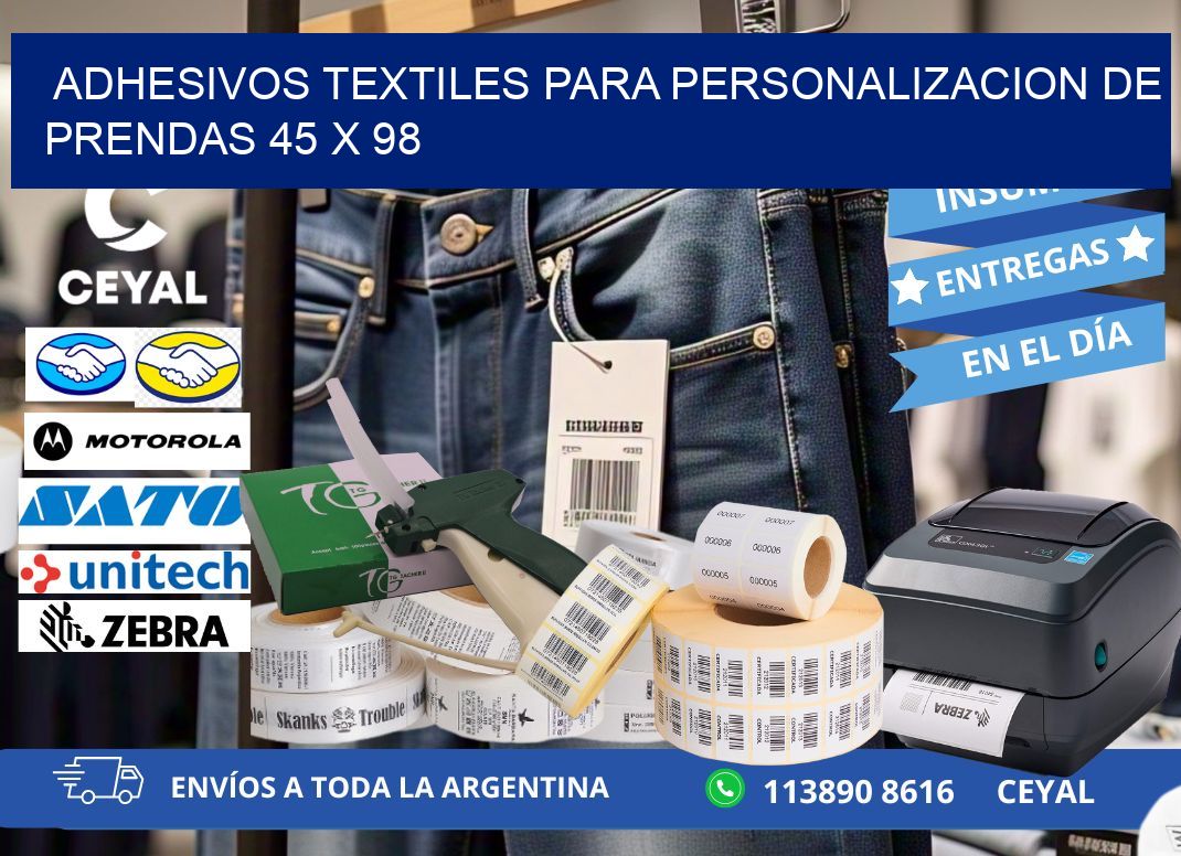 ADHESIVOS TEXTILES PARA PERSONALIZACION DE PRENDAS 45 x 98