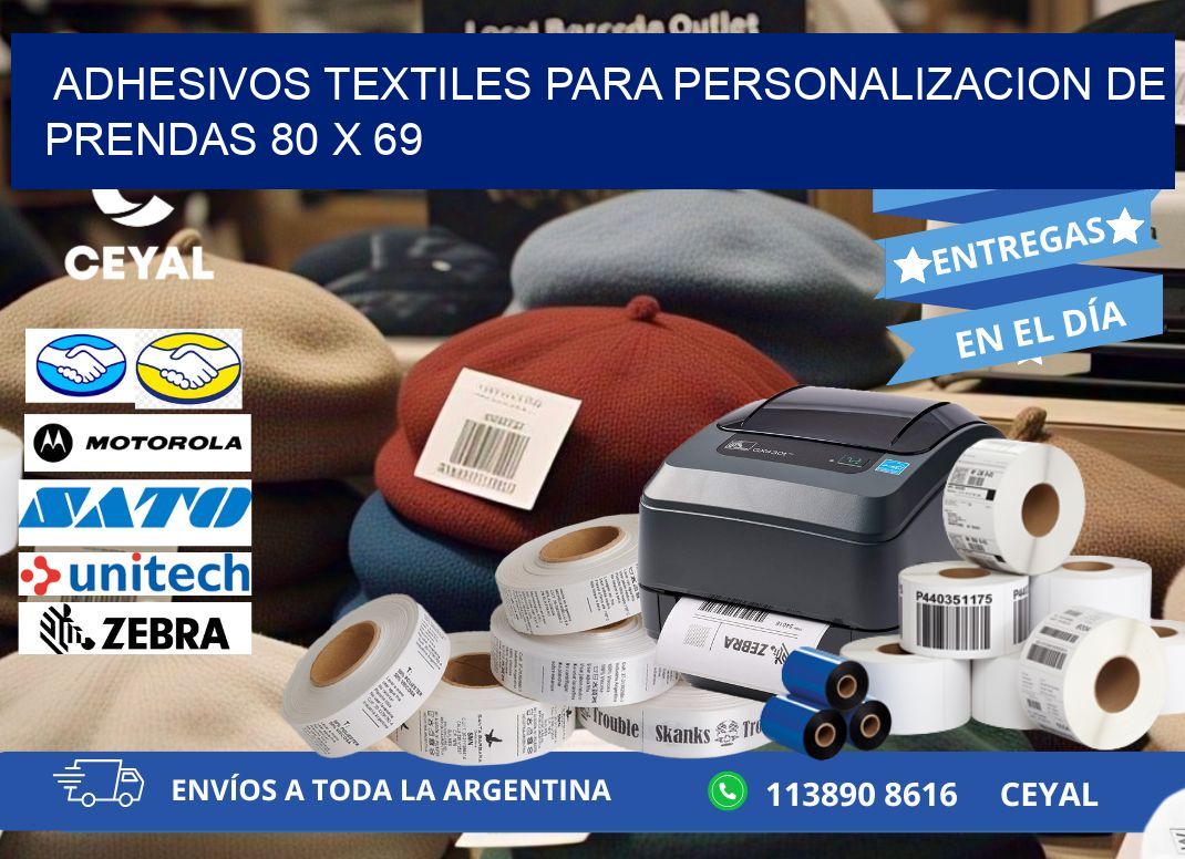 ADHESIVOS TEXTILES PARA PERSONALIZACION DE PRENDAS 80 x 69