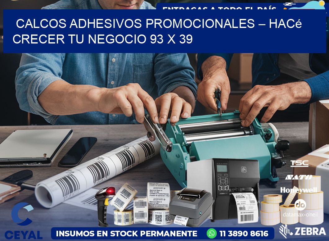 Calcos Adhesivos Promocionales – Hacé Crecer Tu Negocio 93 x 39