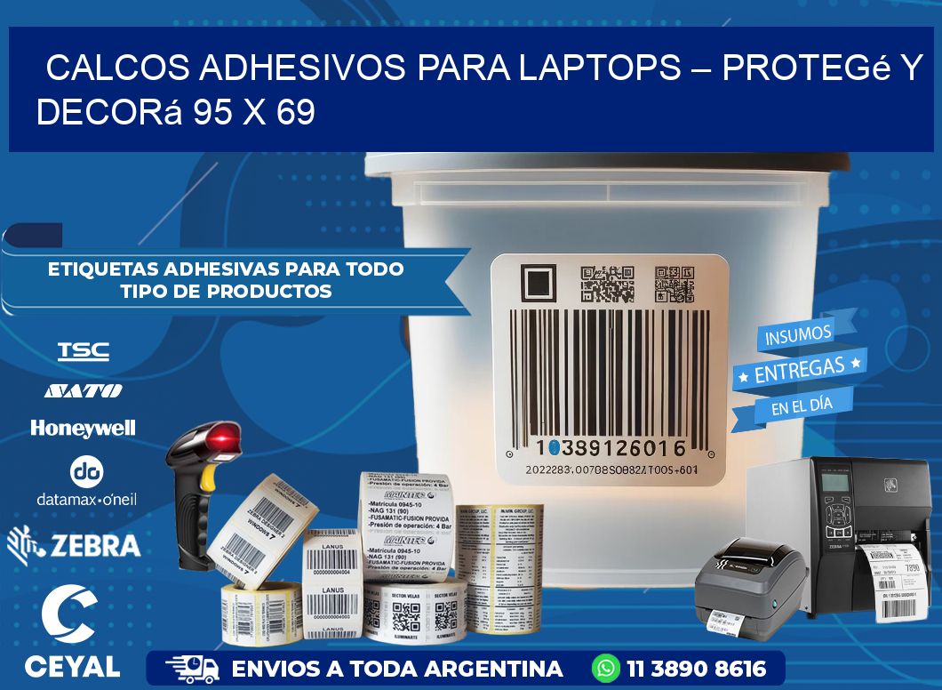 Calcos Adhesivos para Laptops – Protegé y Decorá 95 x 69