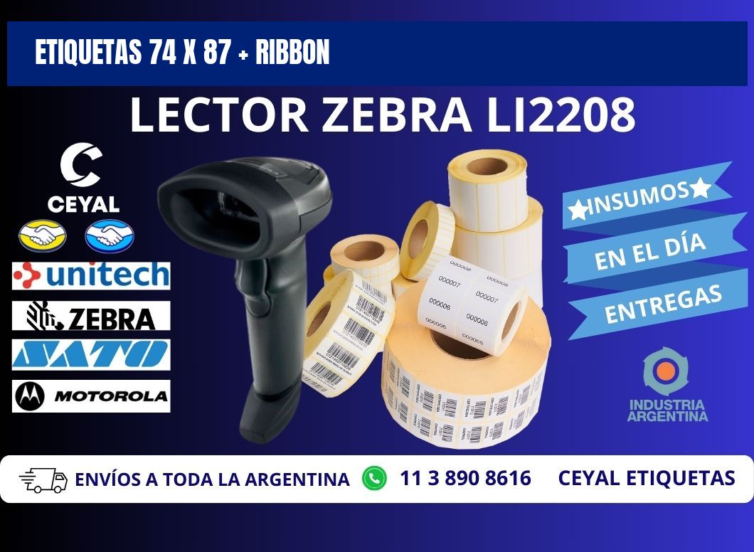 ETIQUETAS 74 x 87 + RIBBON