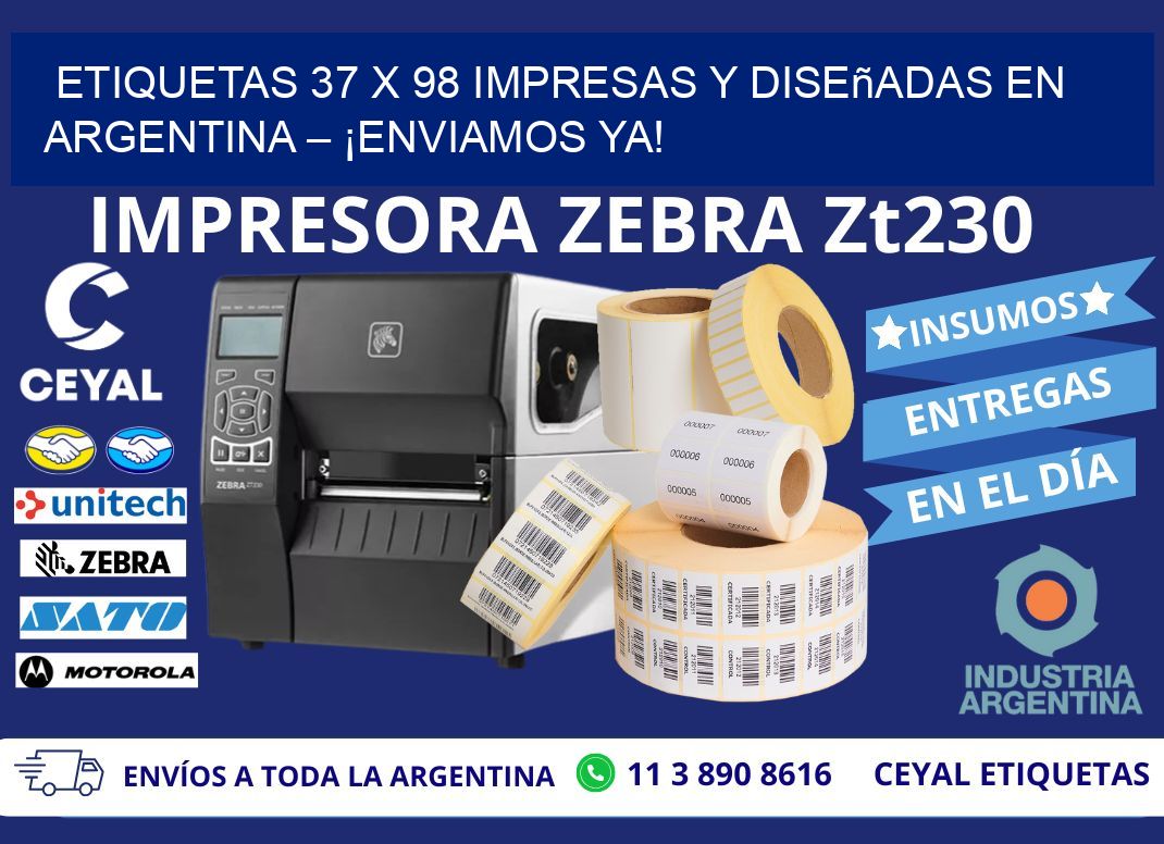 Etiquetas 37 x 98 Impresas y Diseñadas en Argentina – ¡Enviamos Ya!