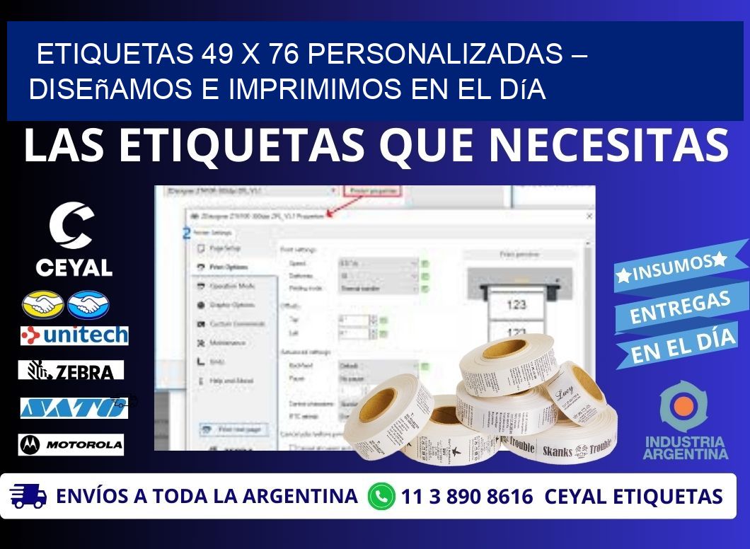 Etiquetas 49 x 76 Personalizadas – Diseñamos e Imprimimos en el Día